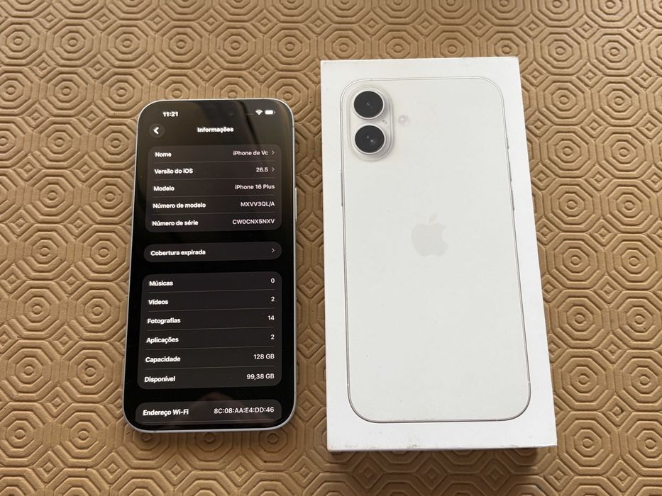 iPhone 16 PLUS Imaculado Fatura/Garantia e Capas Originais