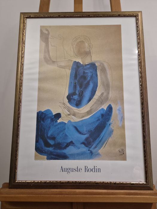 Grafika plakat Auguste Rodin vintage