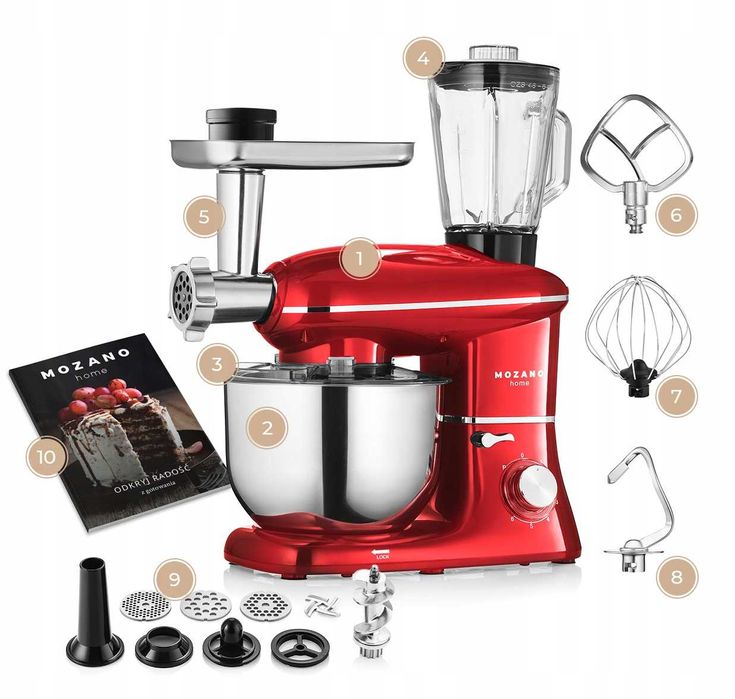 4w1 ZESTAW Robot kuchenny planetarny BLENDER mikser maszynka do mięsa