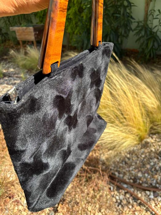 Mala Boho Veludo pegas Madeira made in Thai