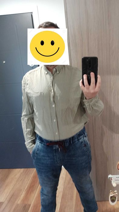 Koszula H&M szarozielona
