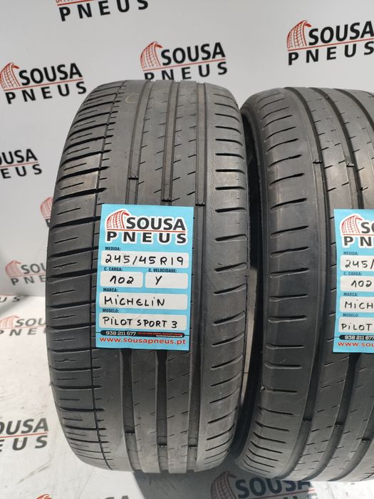 2 pneus semi novos 245-45R19 Michelin - Oferta dos Portes 160 Euros