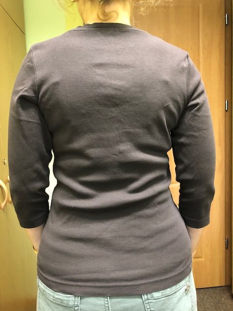 Bluzka  brązowa rękaw 3/4