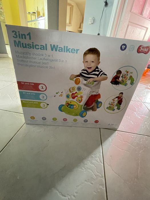 Smiki 3w1 muzyczny chodzik uzywany
