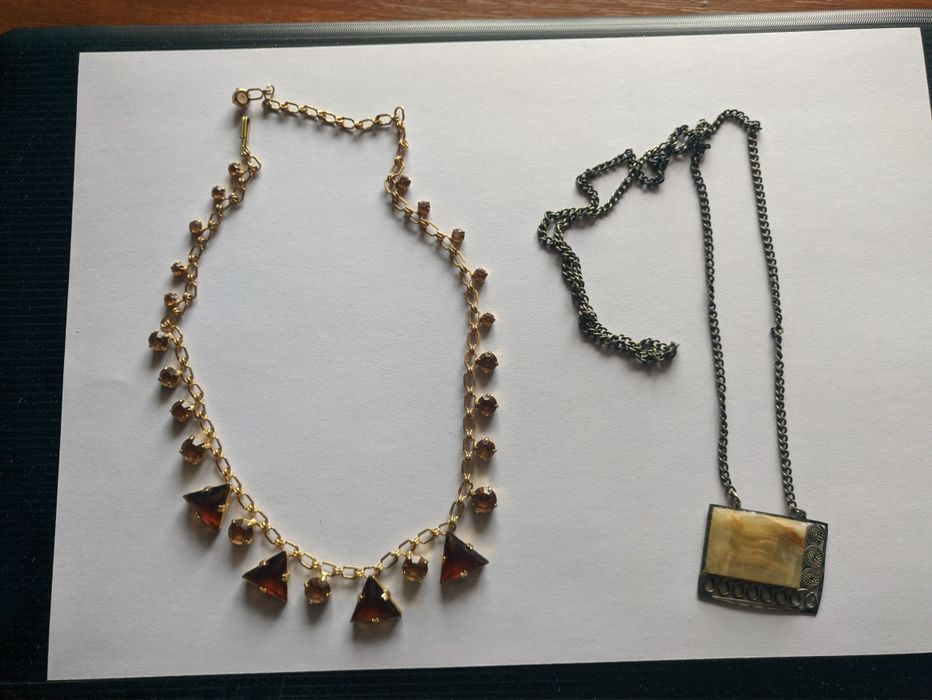 Бусы ожерелье колье натуральный камень винтаж сделано в ссср