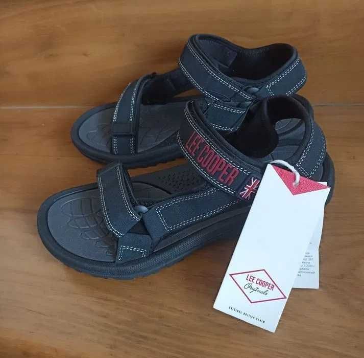 Sandały męskie sportowe Lee Cooper czarne na rzepy 45