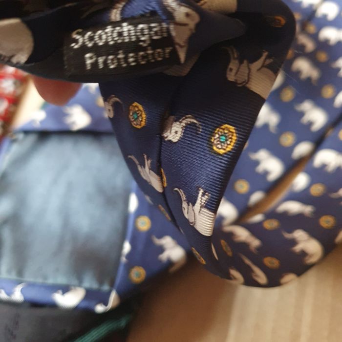 Zestaw krawatów słoniki jedwab(k-8)