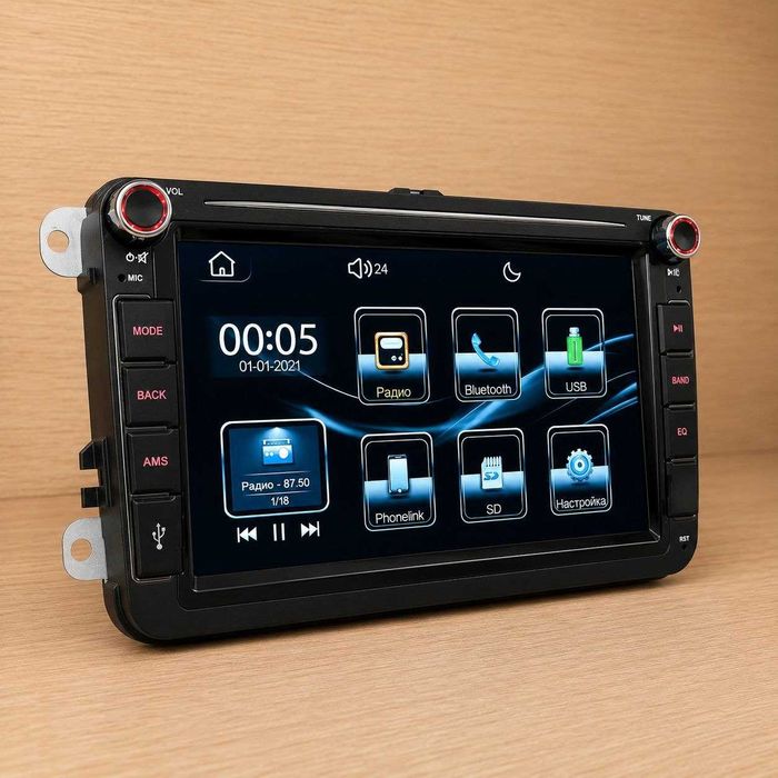 Штатна магнітола для VW Passat Golf Jetta Polo Caddy Touran Tiguan Sharan USB Bluetoth