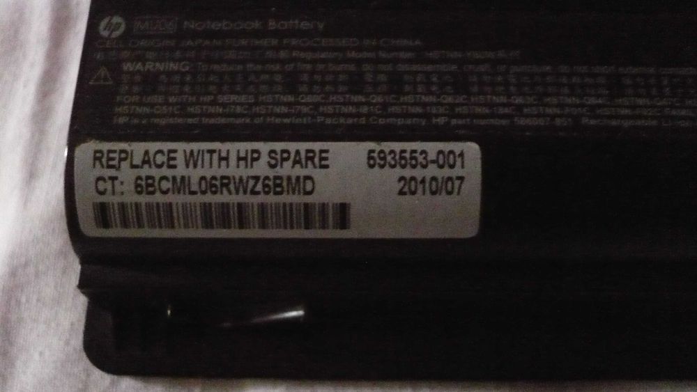 Peças Computador Portátil HP G62 b90SP