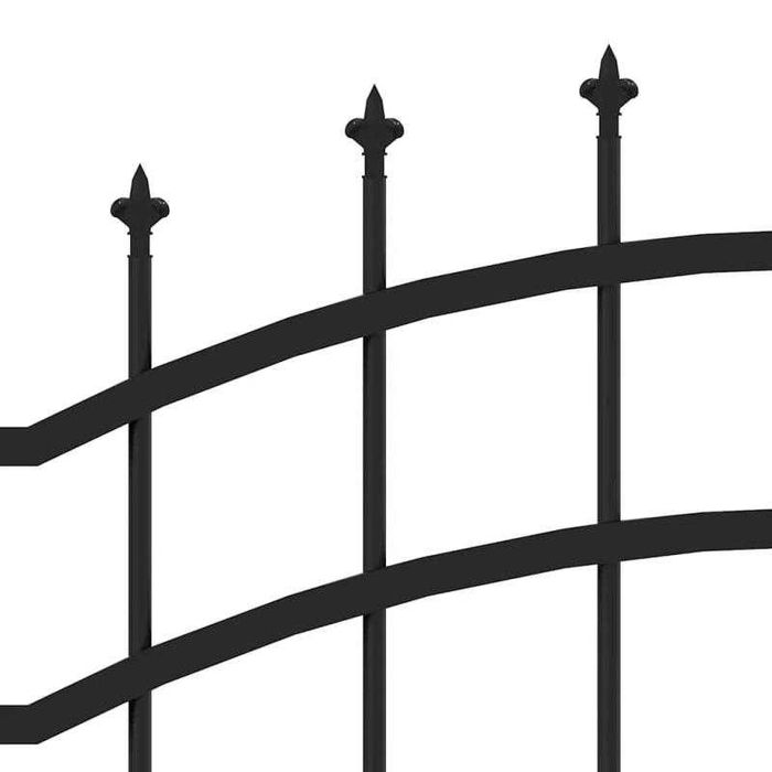 Cerca de Jardim em Aço Revestido a Pó – Preto – 240x215 cm