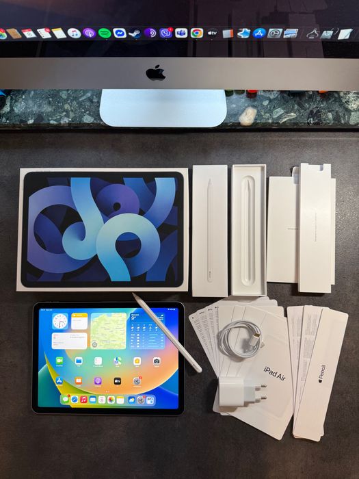 IPad Air 4 gen 10.9” 64GB Wi-Fi + Apple Pencil 2 - komplet, bdb