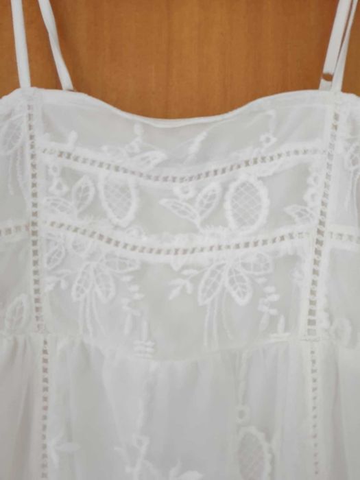 Vestido longo bordado