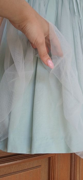 Vestido de criança verde água
