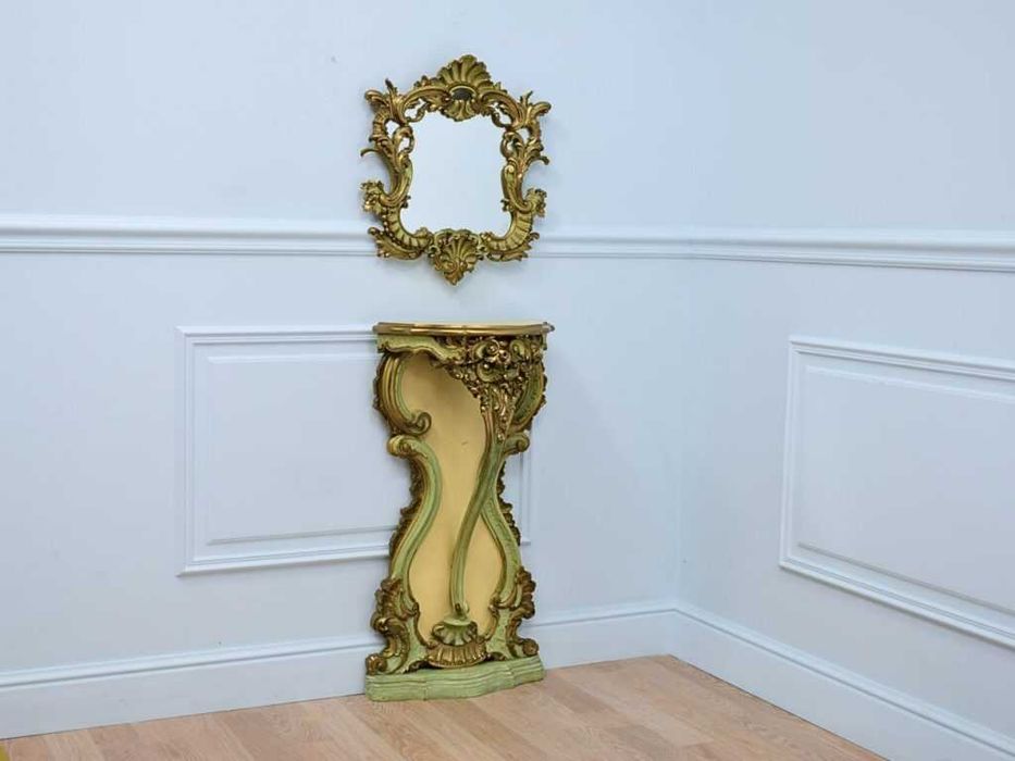 Антикварна консоль з дзеркалом у стилі Неорококо