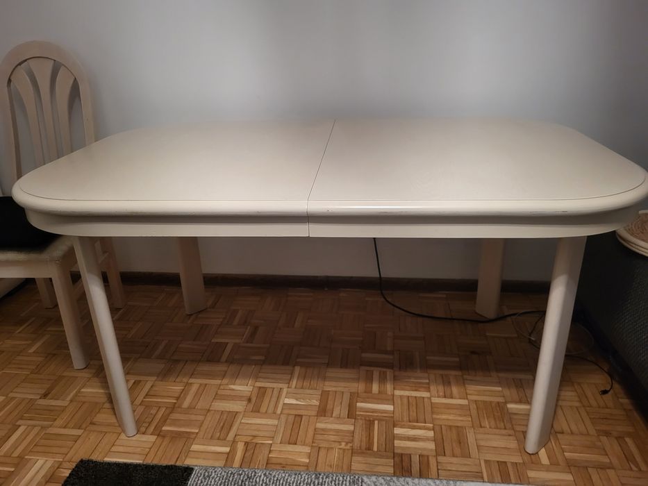 Duży rozkładany Stół drewniany + 6 krzeseł