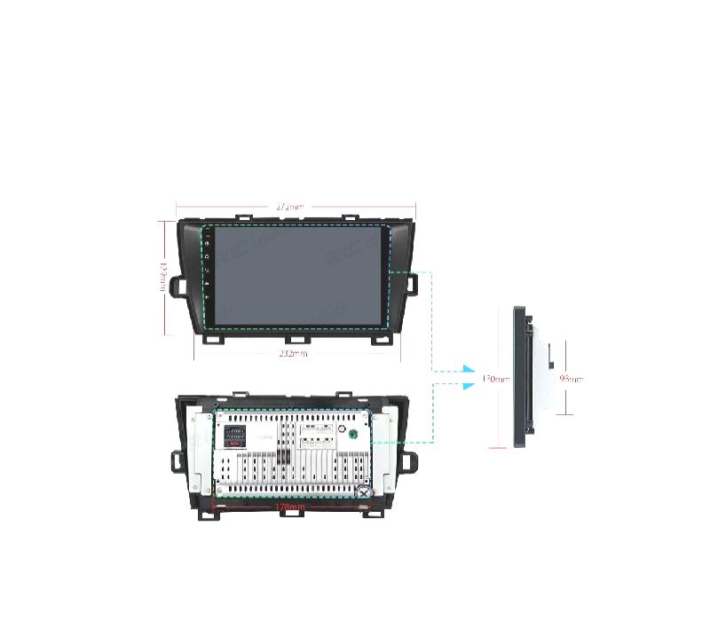 AUTO RADIO GPS ANDROID 10 PARA TOYOTA PRIUS 09-13