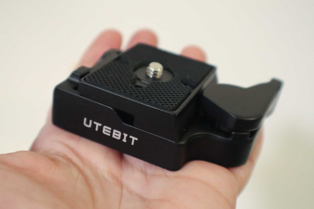 Placa de libertação rápida 323 UTEBIT em alumínio, parafuso 1/4-3/8