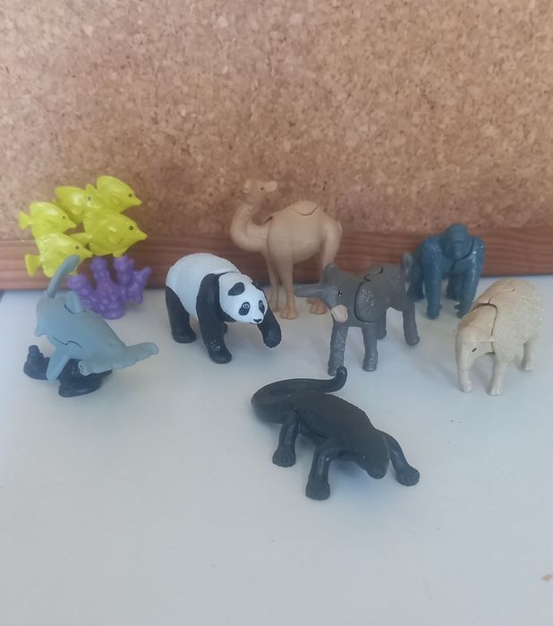 Conjunto de 8 animais em miniaturas