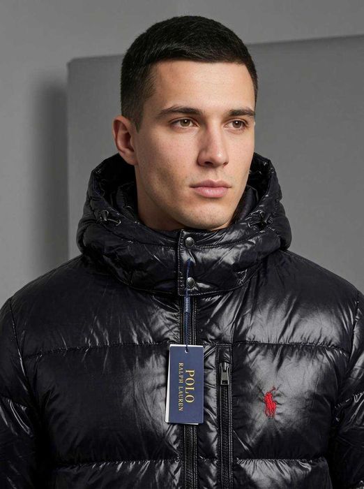 Пуховик Ralph Lauren глянцевий  ПОЛО Polo зимова куртка чоловіча M L XL XXL