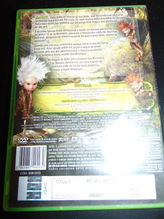 Jogo Shrek SuperSlam DVD-ROM c/ Oferta Artur e os Minimeus DVD DEMO