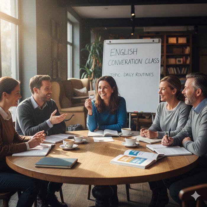 Aulas de conversação de inglês com certificado internacional
