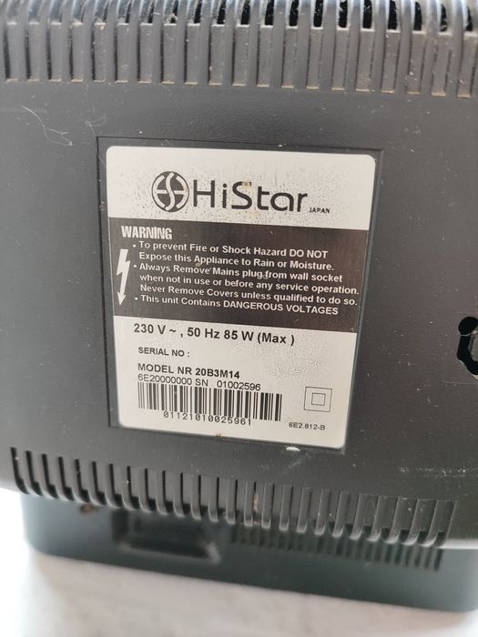 Кольоровий телевізор HiStar на ремонт або запчастини