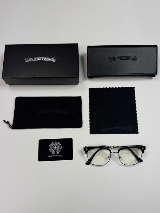 Окуляри Chrome Hearts тонкі широкі та без оправи очки хром хартс CH