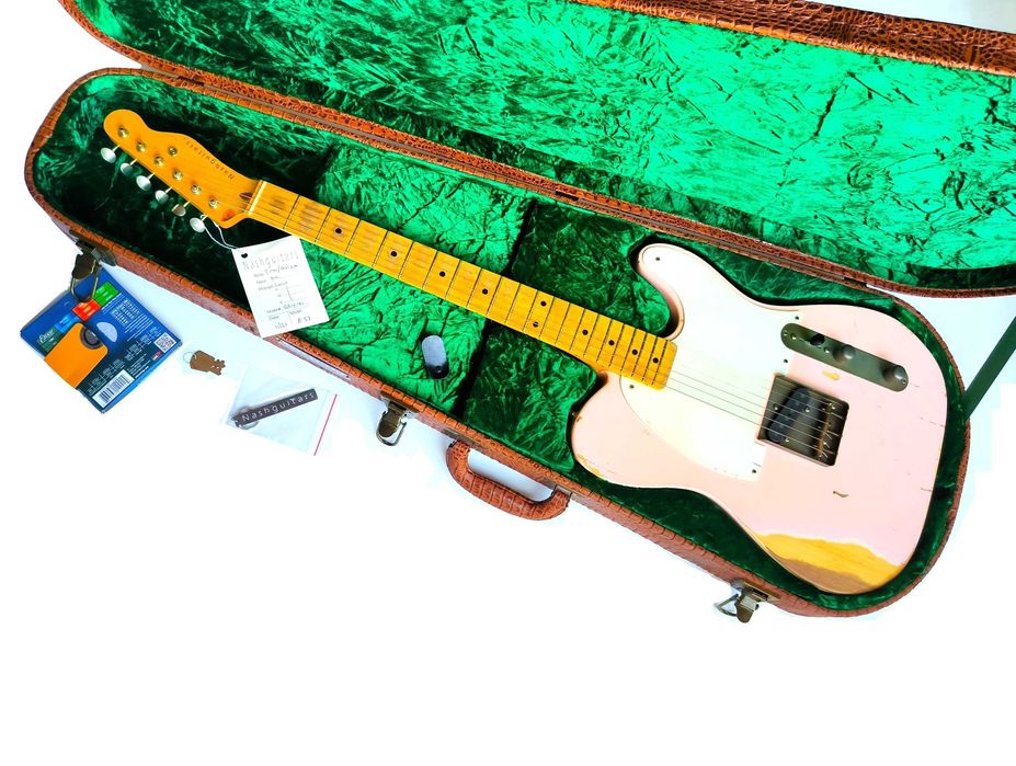 Як новий Nash E-57 Telecaster Esquire Relic '2022 Shell Pink w/case&docs