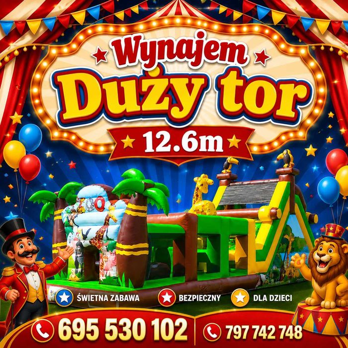Wynajem dmuchany tor przeszkód dla dzieci wolne terminy !