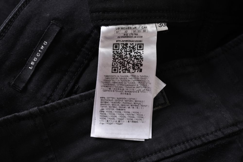 GUESS LEGGING czarne spodnie damskie jeansy ze streczem W30 r. 38