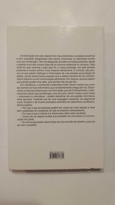Info-Senso:Como transformar informação em conhecimento de Keith Devlin