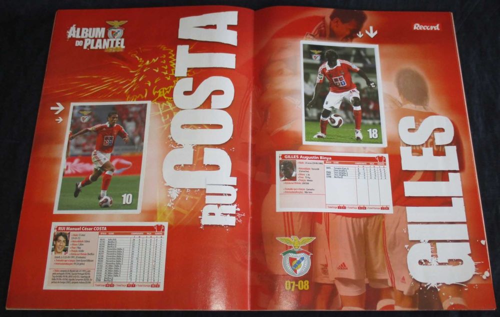 Álbum do Plantel 07 a 08 Benfica Completa