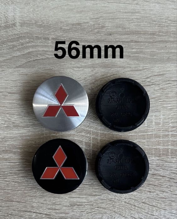 Conjunto 4 Centros Tampas Jantes Mitsubishi 56mm 60mm 65mm 68mm 75mm