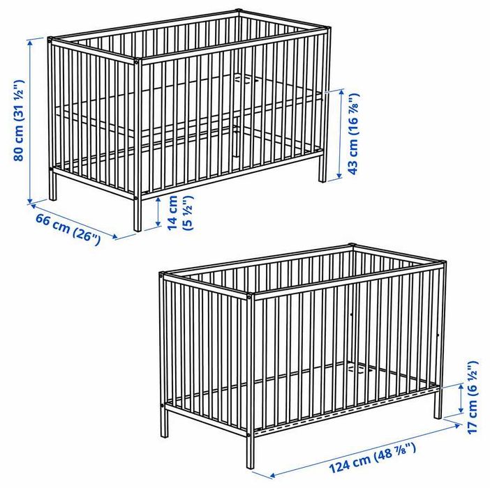 Berço IKEA + Colchão ortopédico ZY Baby