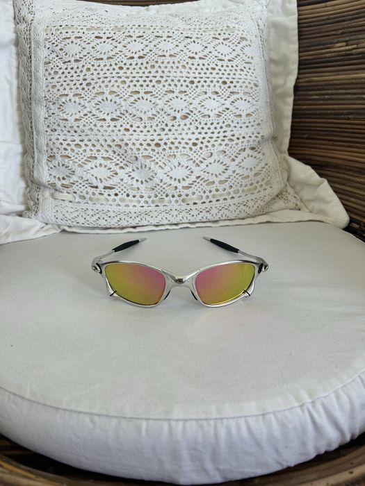 Óculos juliet prateados e rosas (metal)