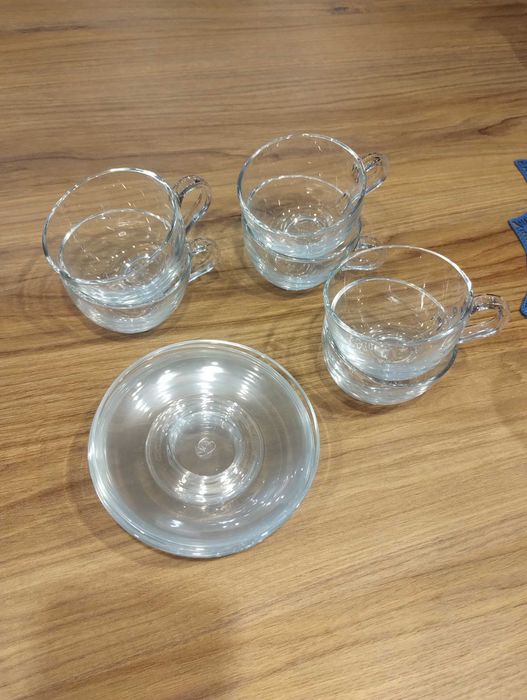 Filiżanka ze spodkiem Pasabahce Basic 6 szt nieużywane