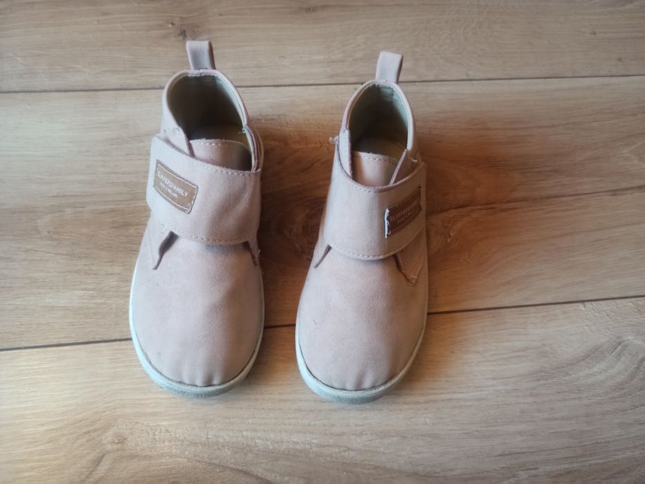 Buty na rzep slipper family, rozm. 30, pudrowy róż
