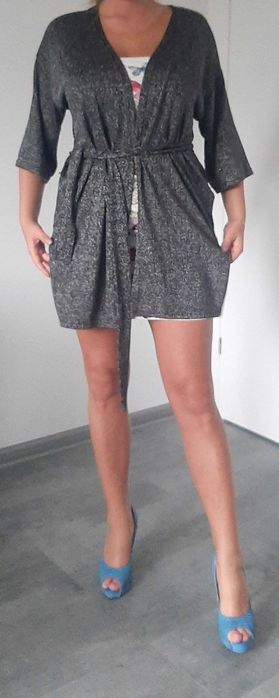 Narzutka M/L czarna połyskująca