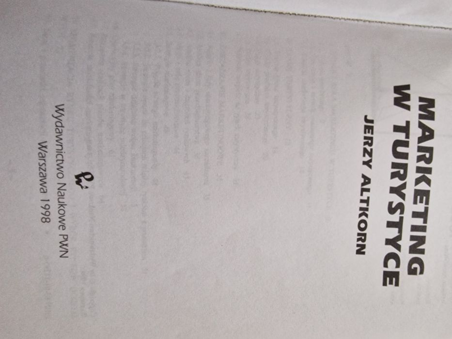 Marketing w Turystyce Jerzy Altkorn