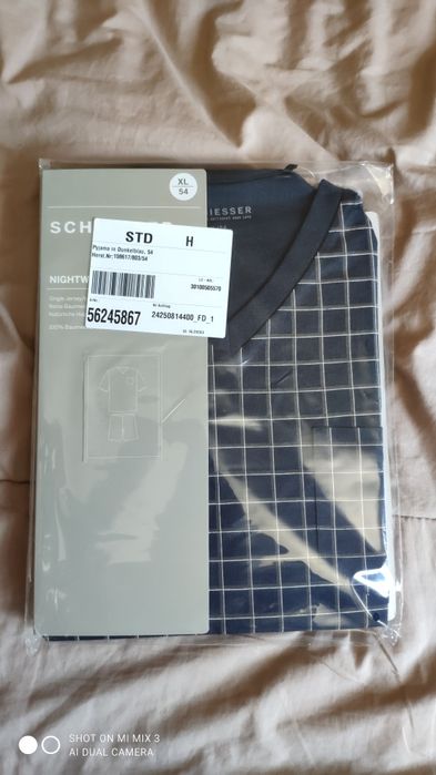 Schiesser granatowa piżama męska rozm XL 54
