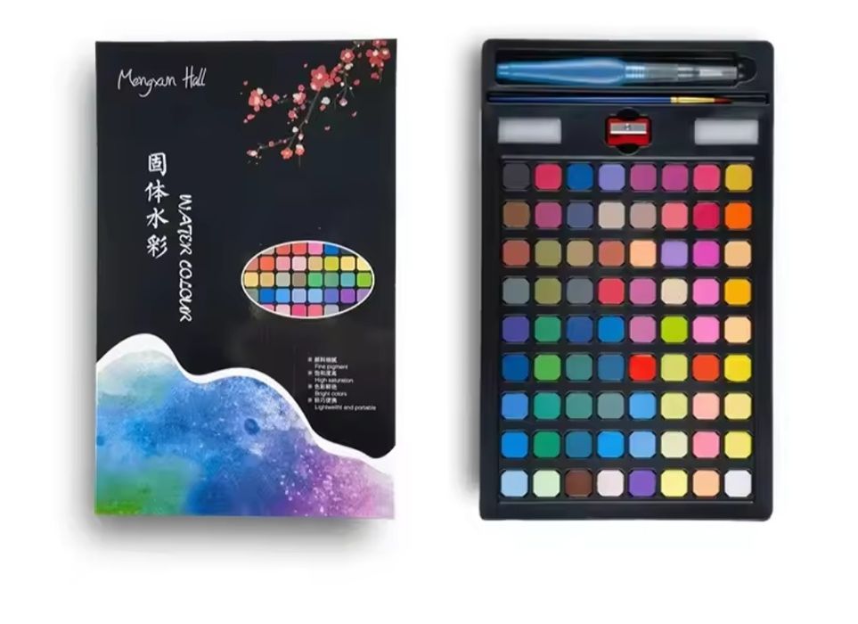 Duży zestaw Farby akwarelowe 72 szt artystyczny