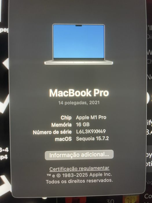 Mackbook Pro M1 14 polegadas