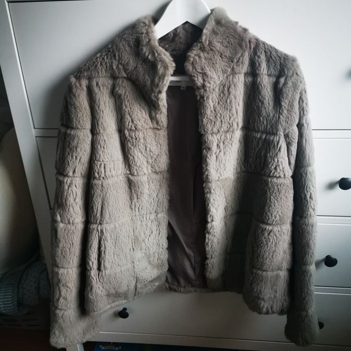 Casaco em pele de coelho
