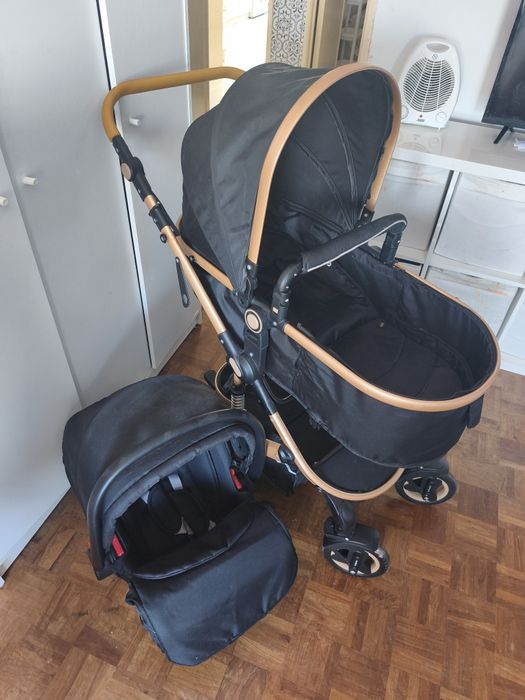 Carrinho de bebe 3 em 1  e ovo