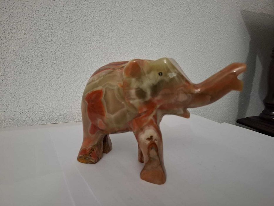 Elefante Ônix-Mármore (Aragonita) - peça única