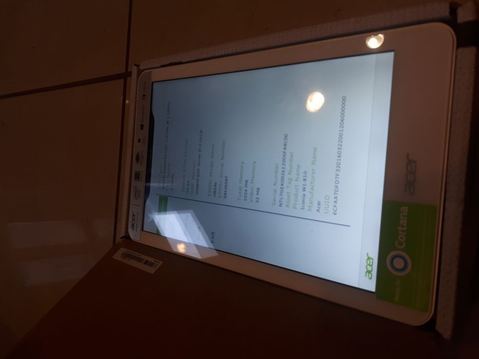 Teams-komputer Tablet acer ICONIA TAB 8 W W1-810 8cali windows 10
