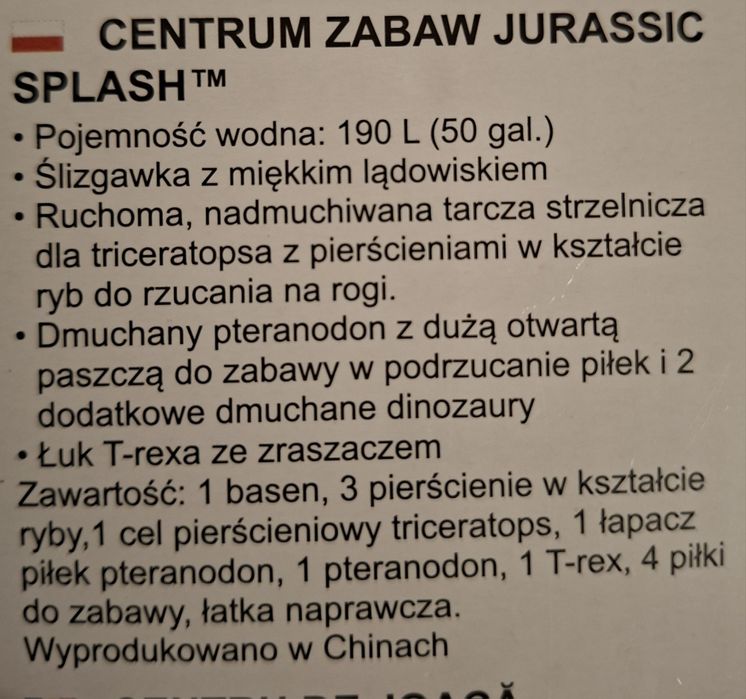 Okazja! Bardzo duży basen  Bestway - Jurassic Splasch 2,41x1,40x1,37m.