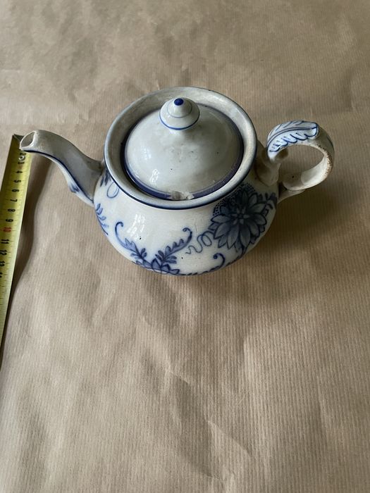 Antyczny imbryk Villeroy & Boch Dresden XIX w. | Kobalt unikat