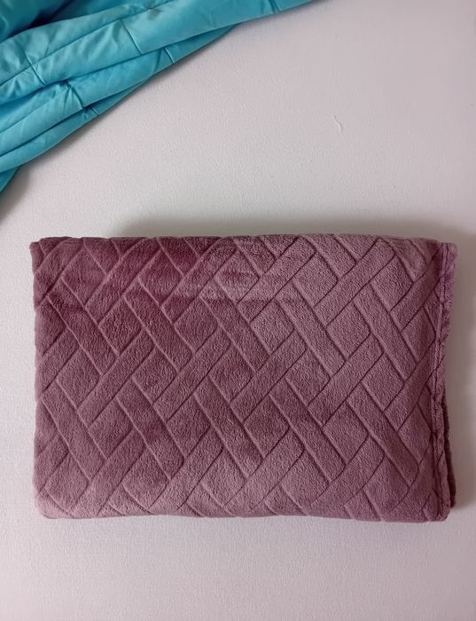 Koc polarowy fioletowy