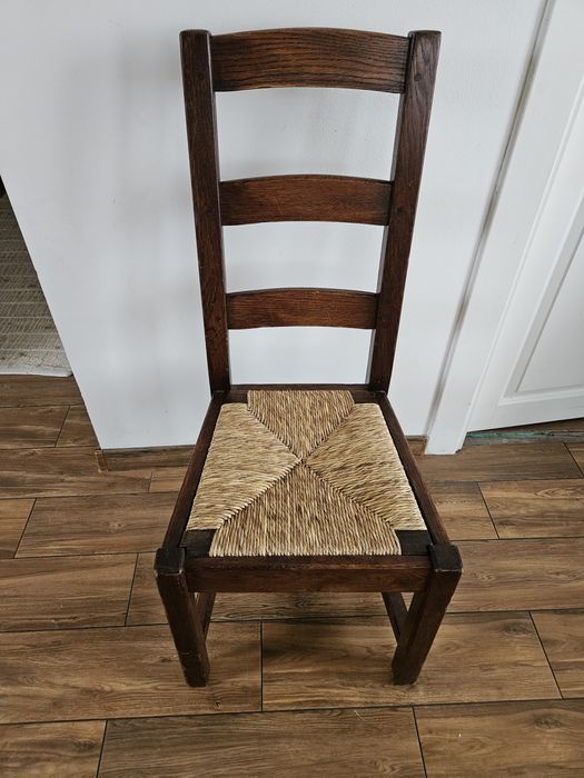 Krzesła 5 sztuk brązowe Boho styl